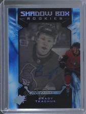 2018-19 SPx Shadow Box Rookies Photo Variant Silver 60/98 Brady Tkachuk Auto aw2