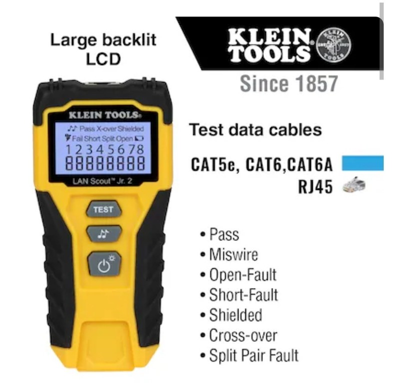 Klein Tools LAN Scout Jr. 2 Data Cable Tester