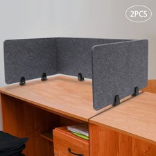 ReFocus Raw Clamp-On Acoustic Desk Divider Mounted Privacy Panel to Reduce Noise