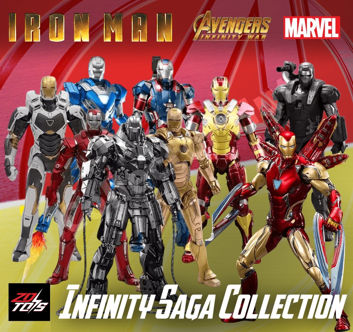 Iron Man Action Figures 1:10 Scale ZD Toys Wave 2 Marvel Avengers