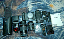 Canon EOS R Mirrorless Full Frame Body Bundle 2 lens, grip, flash, 2 batt more 