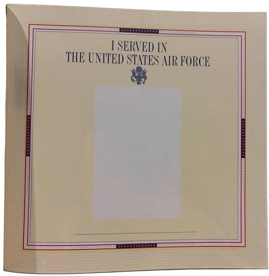 Álbum de fotos de álbum de recortes militar de la Fuerza Aérea de los Estados Unidos con emblema plateado Foto 3 de 3