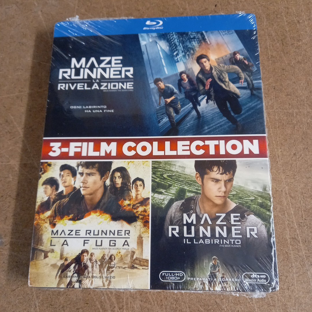 Maze Runner Box 3 Blu-ray Disc  La Rivelazione, La Fuga, Il Labirinto. Nuovo