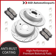 5 Lugs Rear Drilled Rotors Brakes Pads For Chrysler Aspen Dodge Ram 1500 Durango 5 Lugs Rear Drilled Rotors Brakes Pads For Chrysler Aspen Dodge Ram 1500 Durango