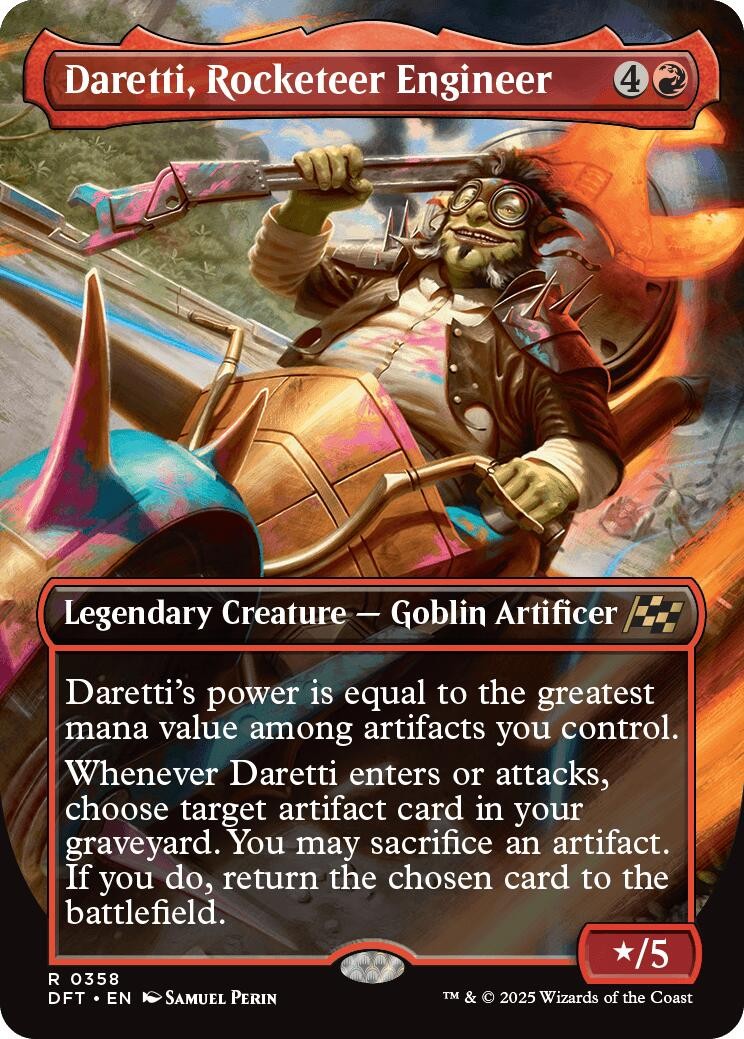 Daretti, Rocketeer Engineer (Borderless) [DFT - 358] Rare Foil NM Aetherdrift