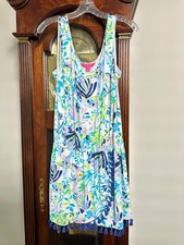LILLY PULITZER NWOT Jarrett Romper - M - Multicolor Tropical Seashell - Tassels