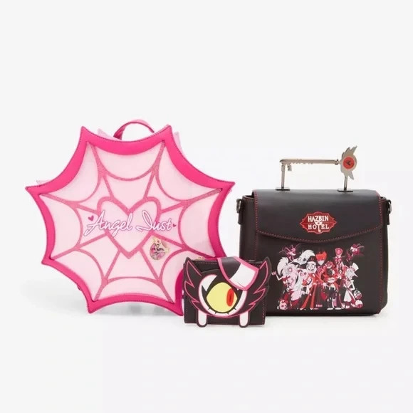 Hazbin Hotel Angel Dust Spiderweb Pin Collector Mini Backpack | eBay