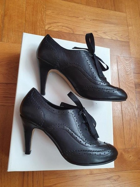 Women Dune Ankle Boots Black Leather 38