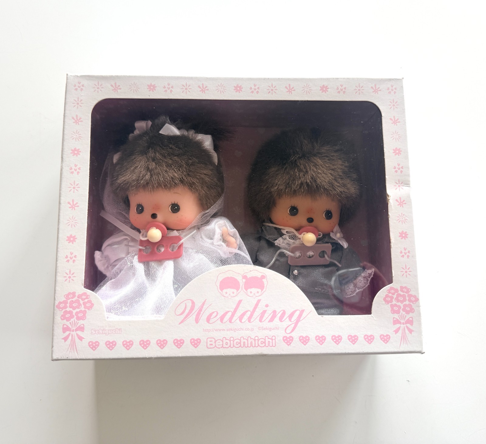 Set X2 Vintage Japan Sekiguchi Monchhichi Bride Groom