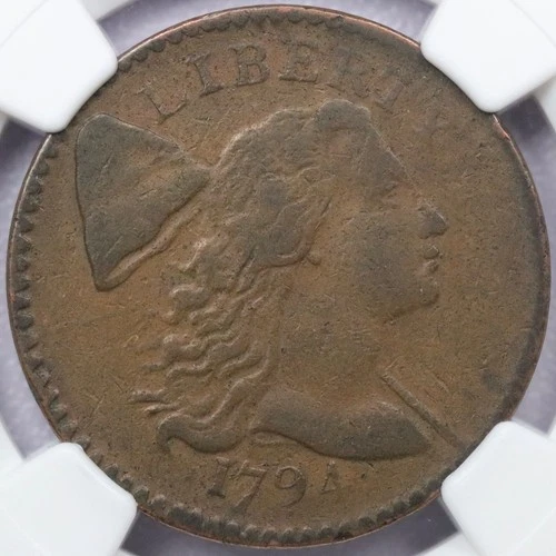 1794 Head of 94 1c S-56 Flowing Hair Large Cent - NGC VF 35