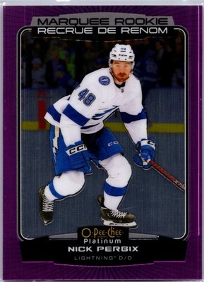 Nick Perbix 2022-23 O-Pee-Chee Platinum Matte-Pink Lightning Rookie #267