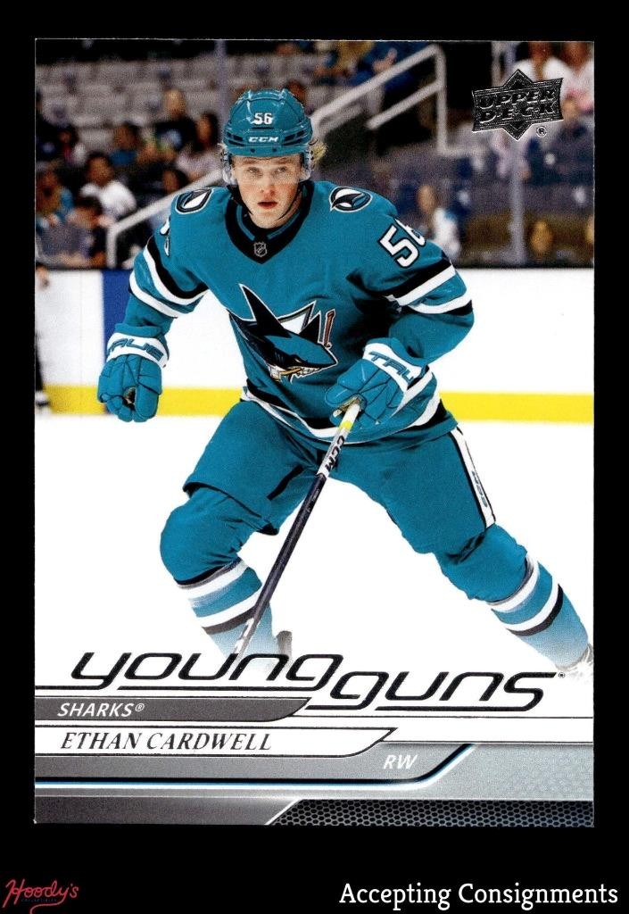 2024-25 Upper Deck #459 Ethan Cardwell Young Guns RC Rookie SHARKS