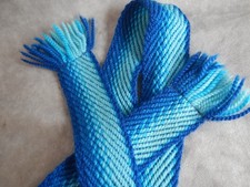 Vintage Handwoven Guatemalan Sash Belts 66 X 1.14 Material dark /Lt Blue