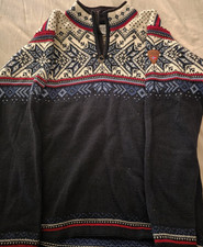 Dale of Norway Men's Fair Isle Wool Knit 1/4 Zip Pullover Sweater M
