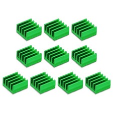 10 Pcs Heatsink 9x9x5mm Aluminum Heat Sink with Thermal Blue Sticker Green