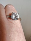 IBB Sterling Silver Big Round CZ Solitaire Twist Infinity Ring Size 7.25 925 CN — photo 10