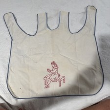 Vintage 1950s Hand-Embroidered Kid s Apron