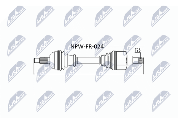 NTY NPW-FR-024 Antriebswelle Vorne Links FüR Ford-image
