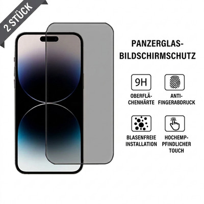 Panzerfolie Schutzglas Blickschutz Für iPhone X 11 12 13 14 15 16 17 Pro Max