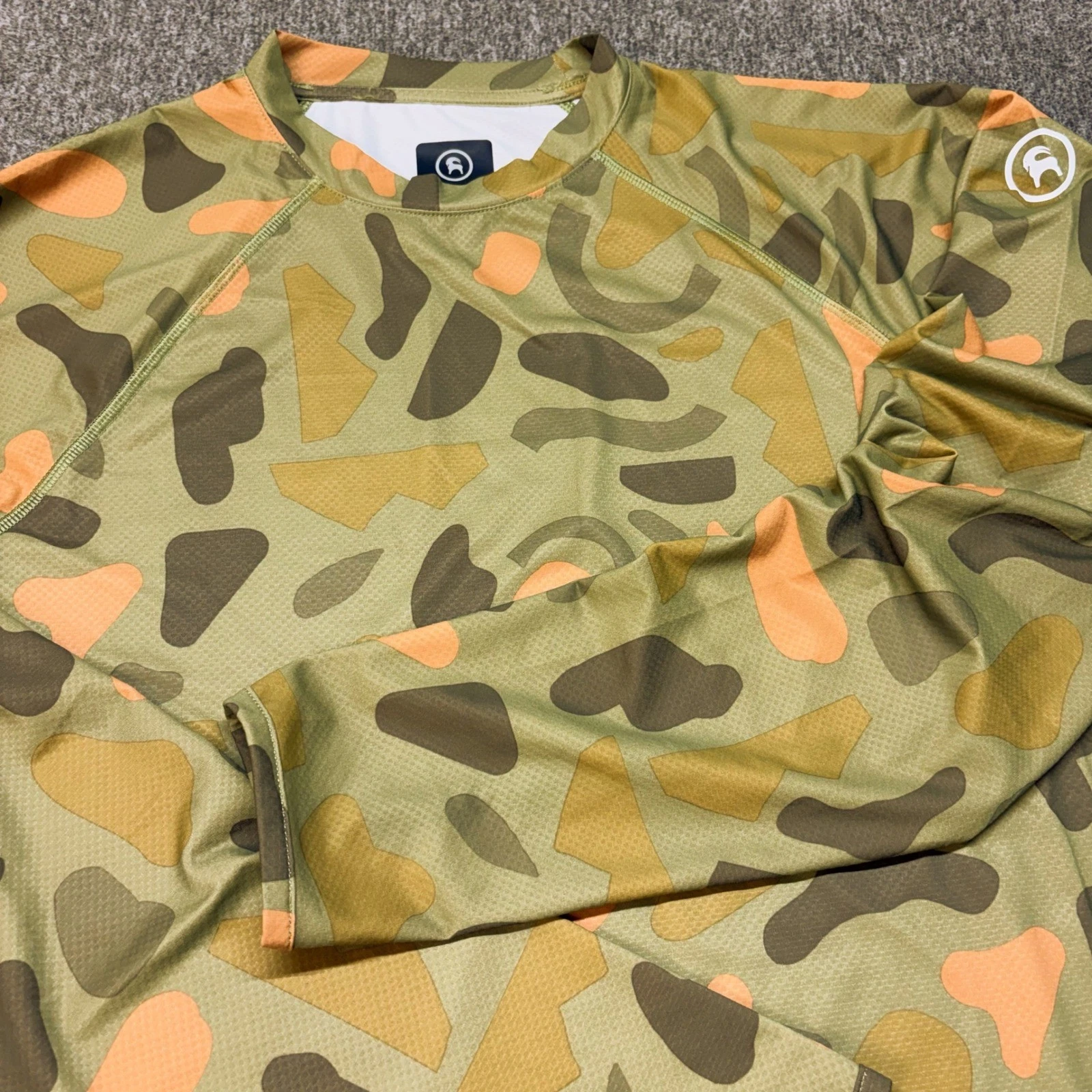 Backcountry Mens Camo Sun Shirt Long Sleeve Performance Hiking Top Small Olive
