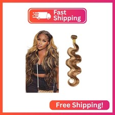 P427 Highlight Blonde Bundles Human Hair Chocolate Brown Body Wave Bundles 28 In