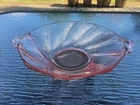 Pink Heisey Depression Glass Twist Individual 6" Nut Dish Flamingo Vintage