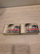 Lot Of 2 Maxell TC-30 VHS-C Premium High Grade HGX-GOLD Camcorder Videocassette