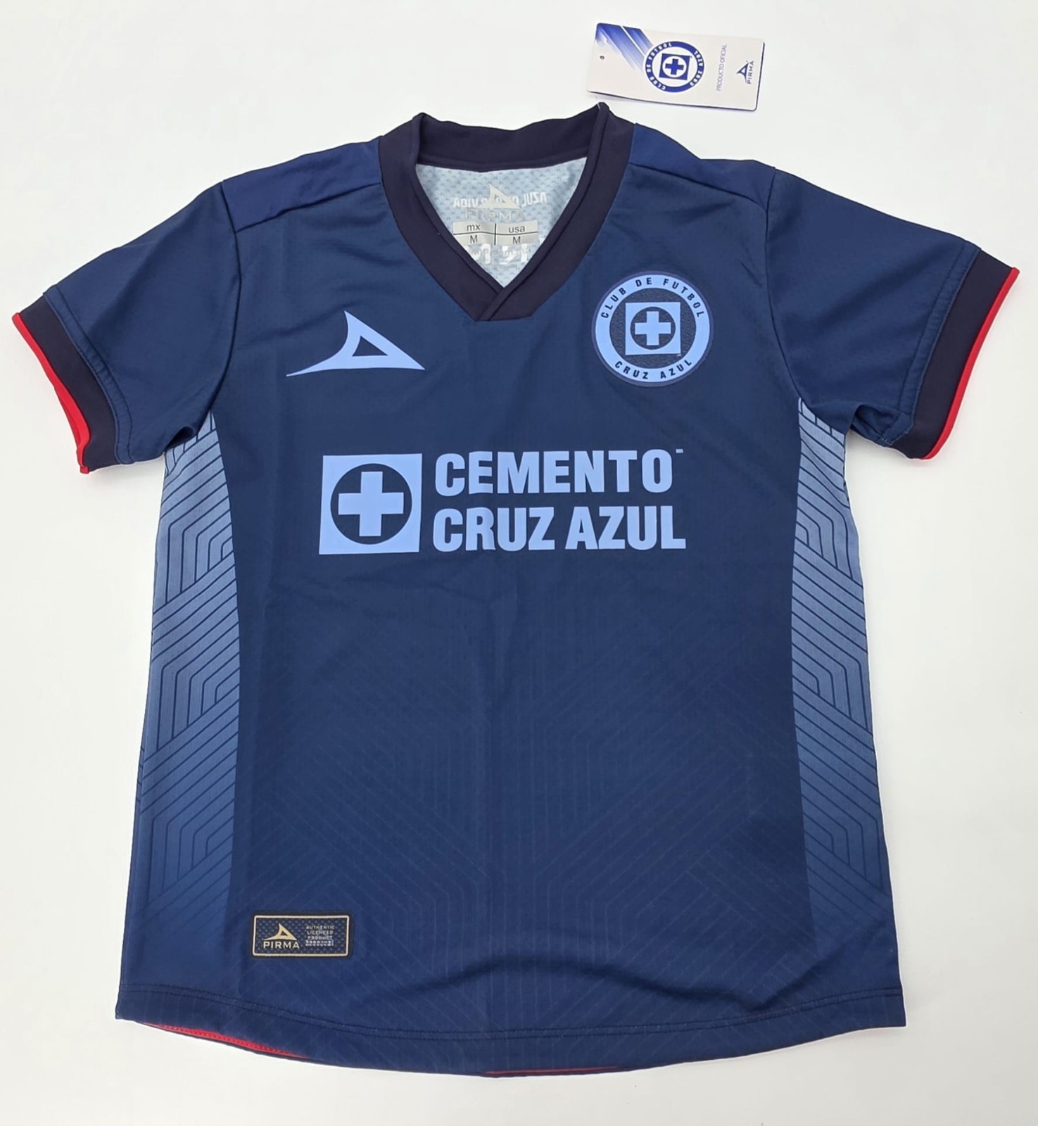 Official Pirma Cruz Azul Youth Soccer Jersey Navy Blue Liga MX Futbol Shirt NWT