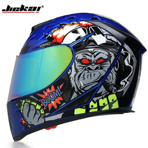 Bluetooth Full Face Motorcycle Helmet Double Lens Bike Bicycle Crash Helmet DOT - Foto 54 di 60
