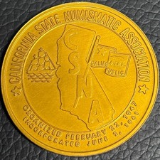 1990 CSNA Token – 85th Convention October 27–29 1989 Santa Ana Souvenir Medal