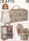 9119 McCalls Sewing Pattern 18" Doll Carry Case Garment & Accessory Bag