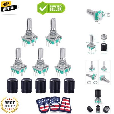 5 Set 360 Degree Rotary Encoder Code Switch Push Button EC11 Digital Potentio...