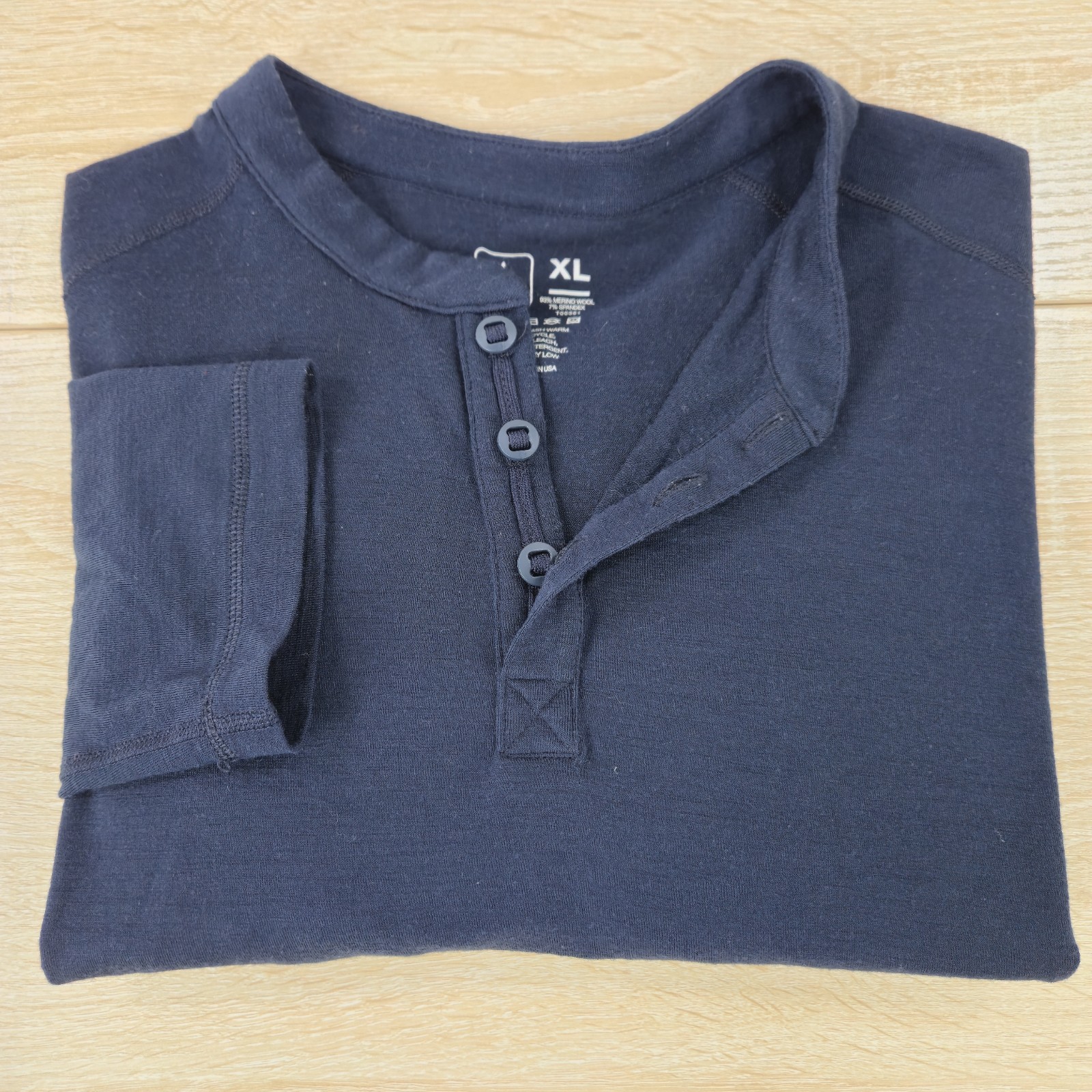 Men's XL Triple Aught Design TAD Huntsman Merino Henley Long Sleeve Layer Shirt