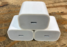 Lot of 3 Genuine Apple A2305 MHJA3AM/A 20W USB-C Power Adapter White.