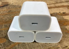 Lot of 3 Genuine Apple A2305 MHJA3AM/A 20W USB-C Power Adapter White.