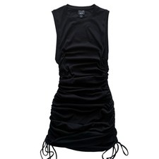 Sofia Richie x bar III Womens Dress Size Small Black Ruched Sleeveless Bodycon