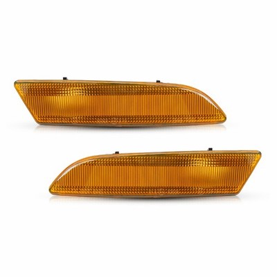 2x Amber Lens Front Side Marker Lights Housing for 2004-2008 Chrysler Crossfire