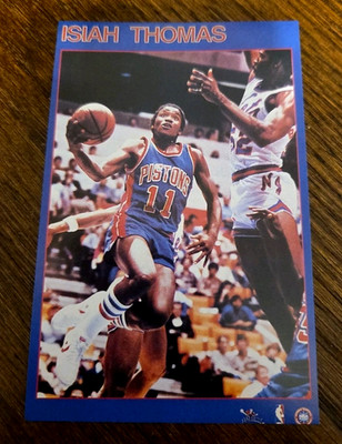 Isiah Thomas 1980's Promo Starline 3x5 Mini Poster Detroit Pistons - NrMt