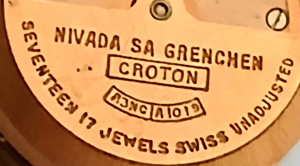 #064, Croton Nevada Grenchen 17 Jw. Automatic Good Balance Not Running Movement - Image 4 of 4