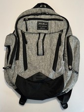 Eddie Bauer First Adventure Diaper Bag Backpack Gray Baby Bottle Wipe Pockets