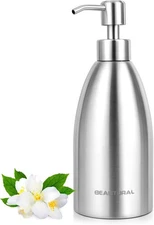 304 Stainless Steel Countertop Soap Dispenser 15.2 Oz, Rust-Proof Liquid Dish So