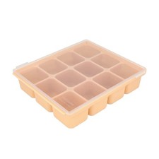 Baby Food Storage Silicone Cubes with Clip-On Lid Freezer Tray Baby Food Soup...