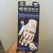 Bionic Gloves Men's PerformanceGrip Pro White Leather Golf Glove Left - Cadet XL