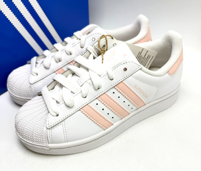 Adidas Originals Superstar II J Cloud White / Sandy Pink Youth shoes KI4164 sz 4