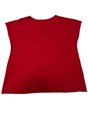 Damen T-Shirt von Lindsay Moda, Rot, Gr. TG.U, Baumwoll-Elasthan-Mischung.