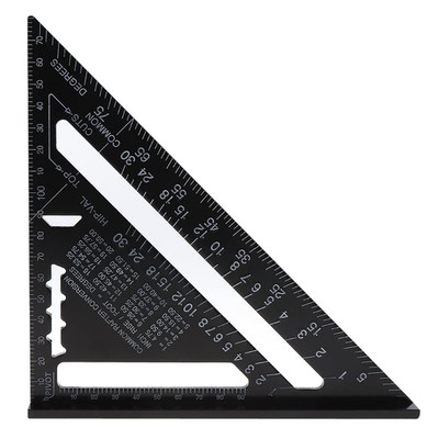 7 Inch Rafter Square Aluminum Alloy Angle Ruler 90/45 Degrees Roofing Triangle M