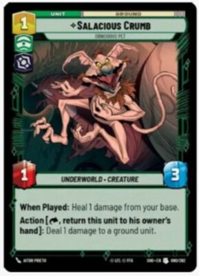 x3 Salacious Crumb - Obnoxious Pet U Star Wars Shadows of the Galaxy M/NM