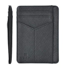 RFID Slim Wallet,8 Card Slot Leather Minimalist Front Pocket Card Holders Wallet