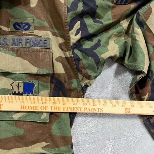 Military Jacket Mens M Short US Air Force Combat Coat Woodland Camo Nato Europe - Picture 10 of 11