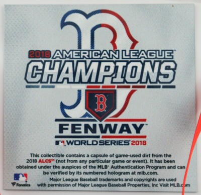 MLB Red Sox 2018 ALCS Champs Crystal Ball with Game-used Dirt